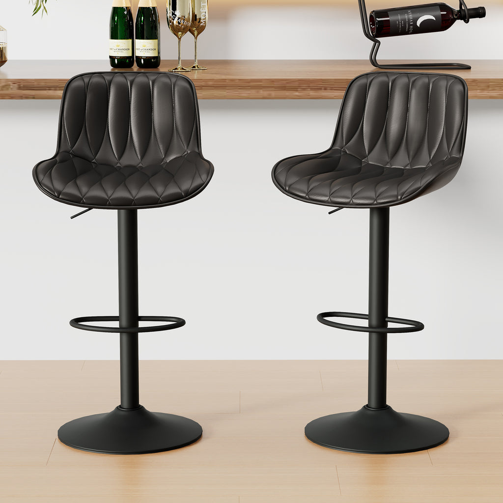 FIRAVOE Swivel Bar Stools Set Counter Height Bar Stools with Back