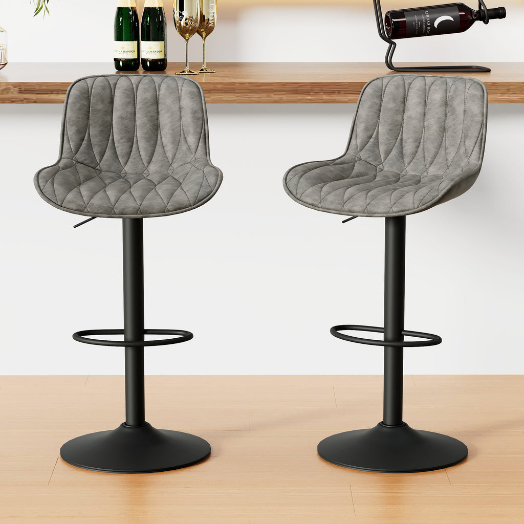 FIRAVOE Swivel Bar Stools Set Counter Height Bar Stools with Back