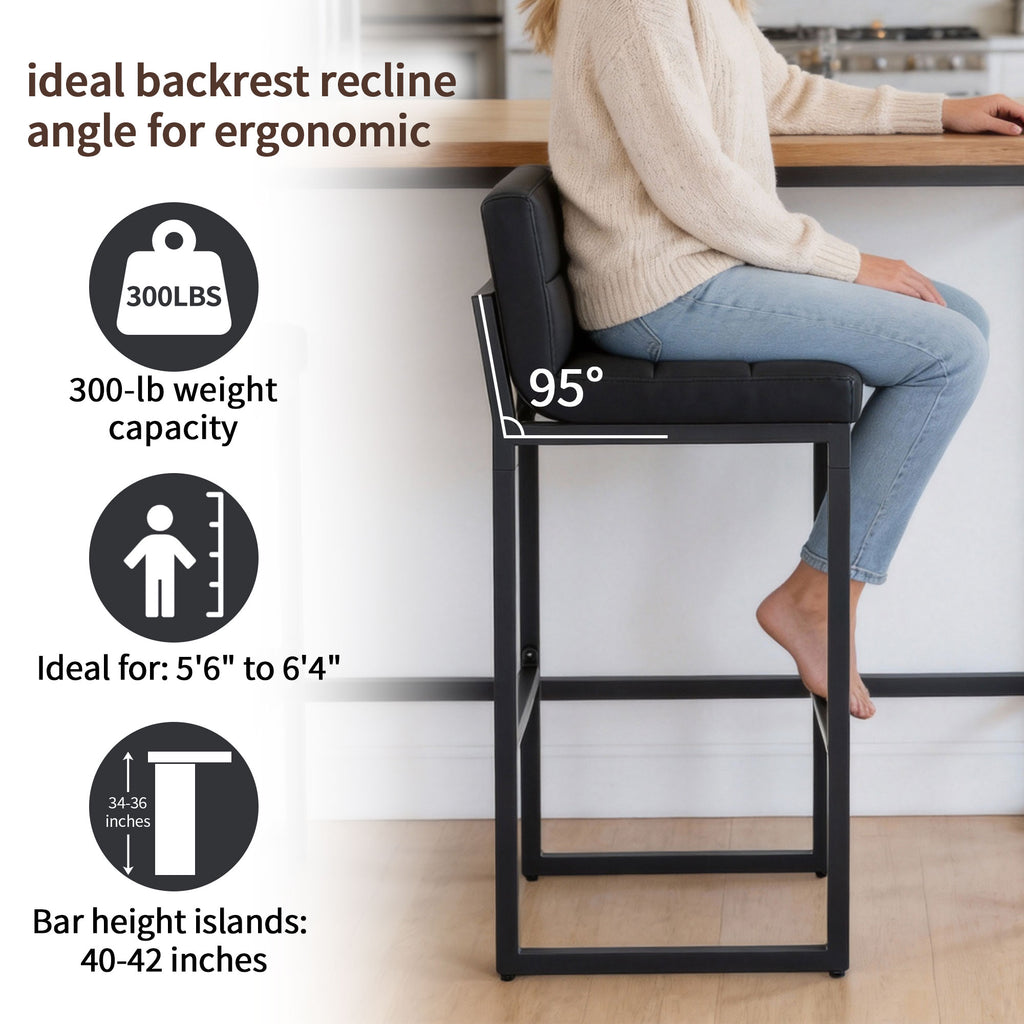 FIRAVOE Bar Stools with Backs