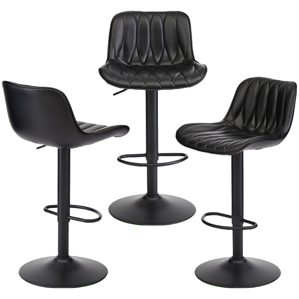 FIRAVOE Swivel Bar Stools Set Counter Height Bar Stools with Back
