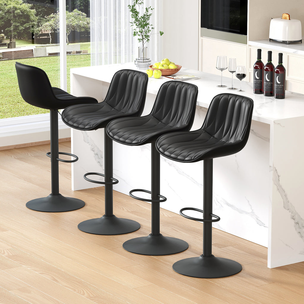 FIRAVOE Swivel Bar Stools Set Counter Height Bar Stools with Back